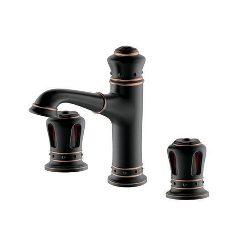 Pull Out Bathroom Sink Faucets Basin Faucet Mixer Gold Brass 3 Holes Double Handle Bathbasin