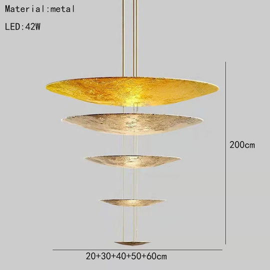 Art Deco Gold Round Pendant Lights Hotel Hall Foyer Shop Hanging Lamp Wire Adjustable Glittering
