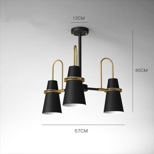 Nordic Horn Industrial Lamp Chandelier For Living Room Dining Led Lighting Fixtures Modern Iron Art