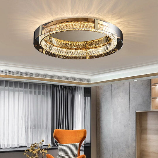 Luxury Dimmable Crystal Ceiling Lights - Modern Led Chandelier Lamps For Bedroom Decor &amp; Home