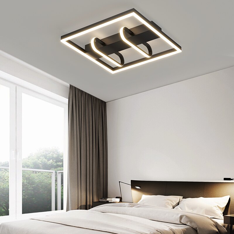 Modern Minimalist Living Room Chandeliers Atmosphere Home Headlight Creative Led Geometric Ceiling