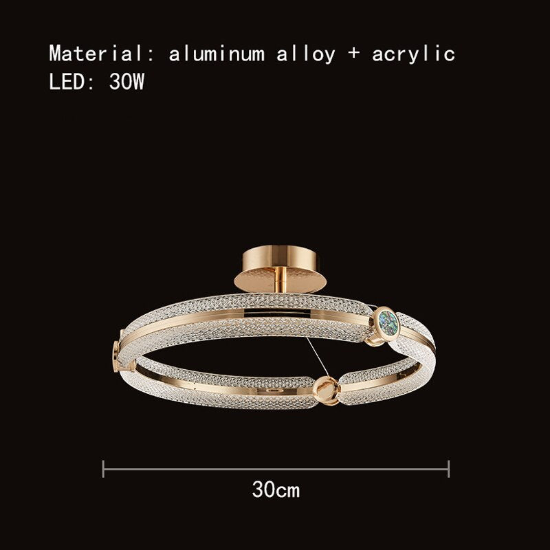 Modern Clear Glass Ceiling Lights Gold Metal For Parlor Dining Room Bedroom Hanging Lamp Colorful