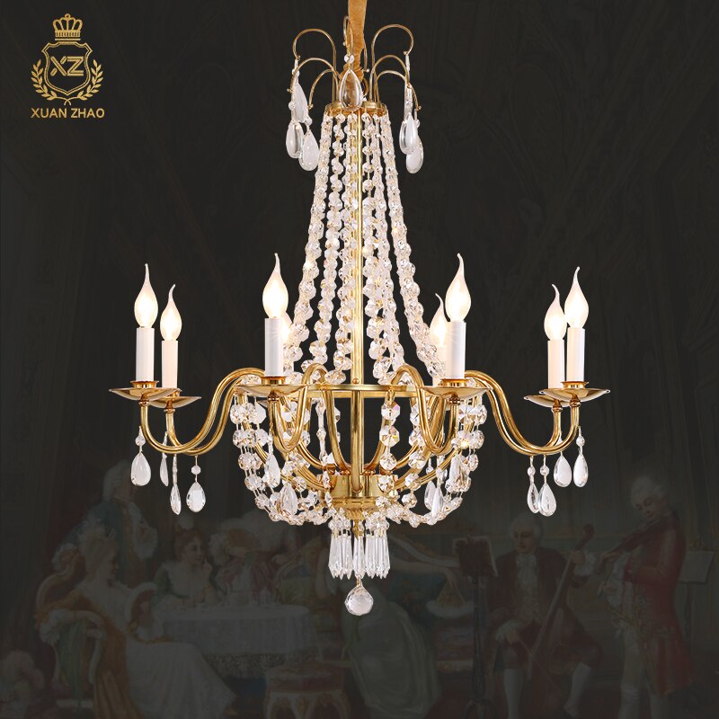 Fleur - European Vintage Rustic Chandelier Industrial Style Pendant Light 6Lights D60 H70Cm