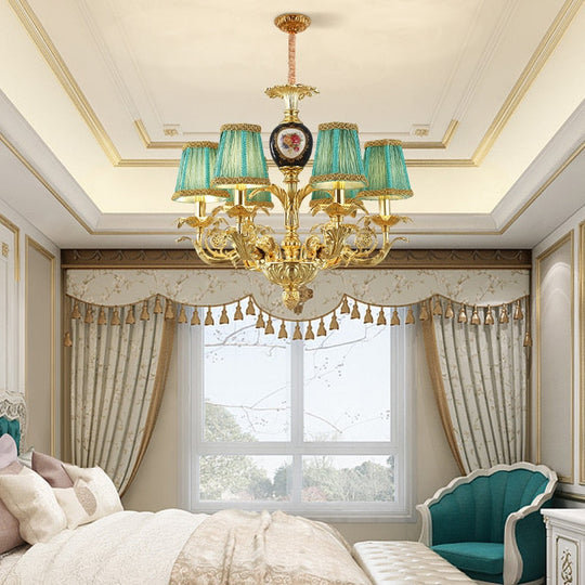 French Palace Decorative Lighting Living Room Pendant Lamp Beside Luxury Chandelier Brass Antique