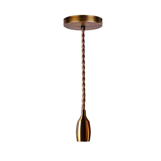 Retro Hemp Rope Industrial Chandelier Base Electroplating Bottle Pendant E27Lamp Holder Kitchen