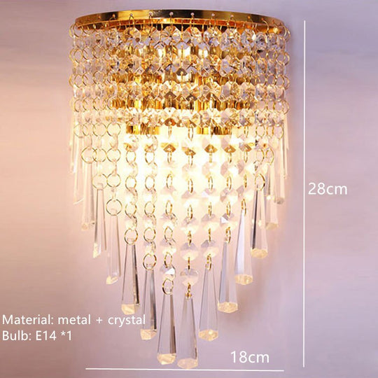Modern Crystal Chandelier For Parlor Dining Room Kitchen Bedroom Lighting Fixtures E14 Bulb Gold