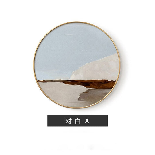 Modern Minimalist Nordic Abstract Landscape Canvas Poster 20X20Cm (No Frame) / A Wall Painting