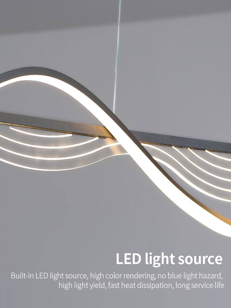 Modern Minimalist Nordic Dining Table Led Chandelier Decoration Apartment Luster Lamp Pendant