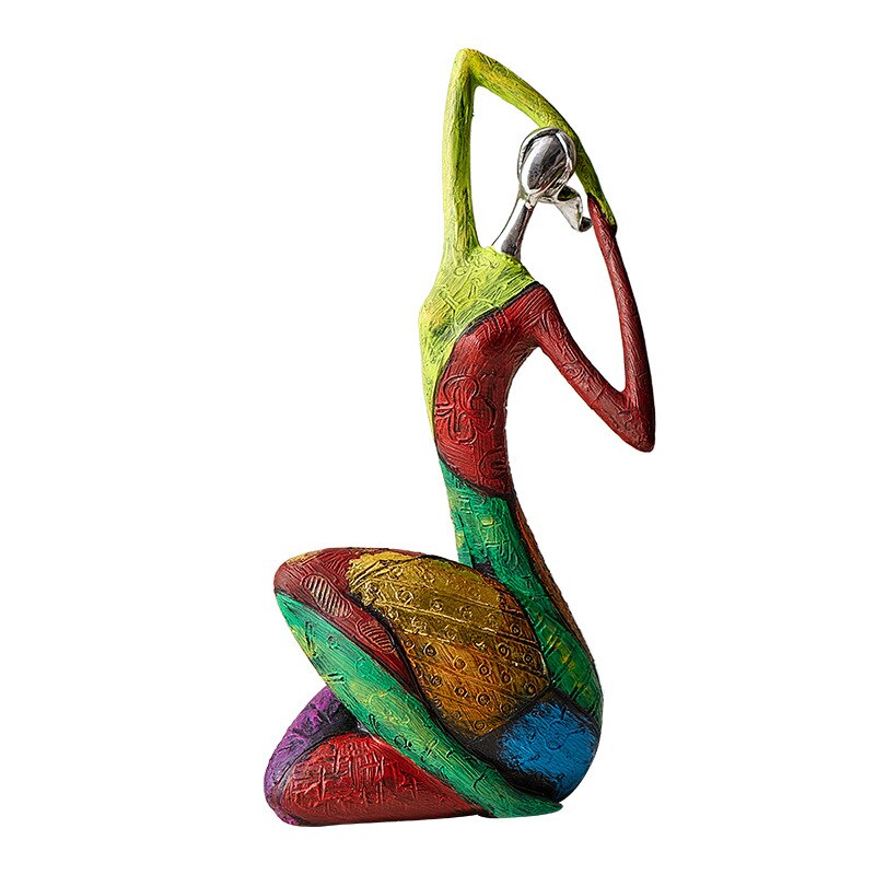 Abstract Art Resin Woman Sculpture: A Modern &amp; Vibrant Touch For Home Decor Items