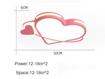 Modern Nordic Design Acrylic Led Ceiling Lights Pink Heart Indoor Lighting Lamps For Children Room