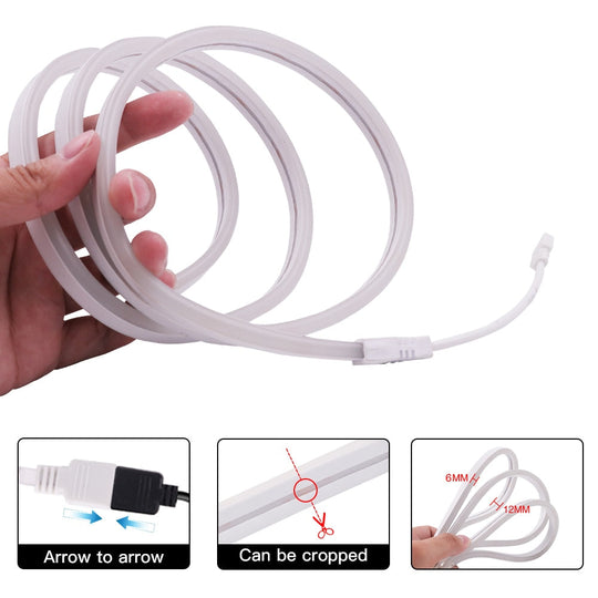 12V Rgb Led Neon Light Strip: Smart Dimmable Decor For Gazebos Led Strip Light