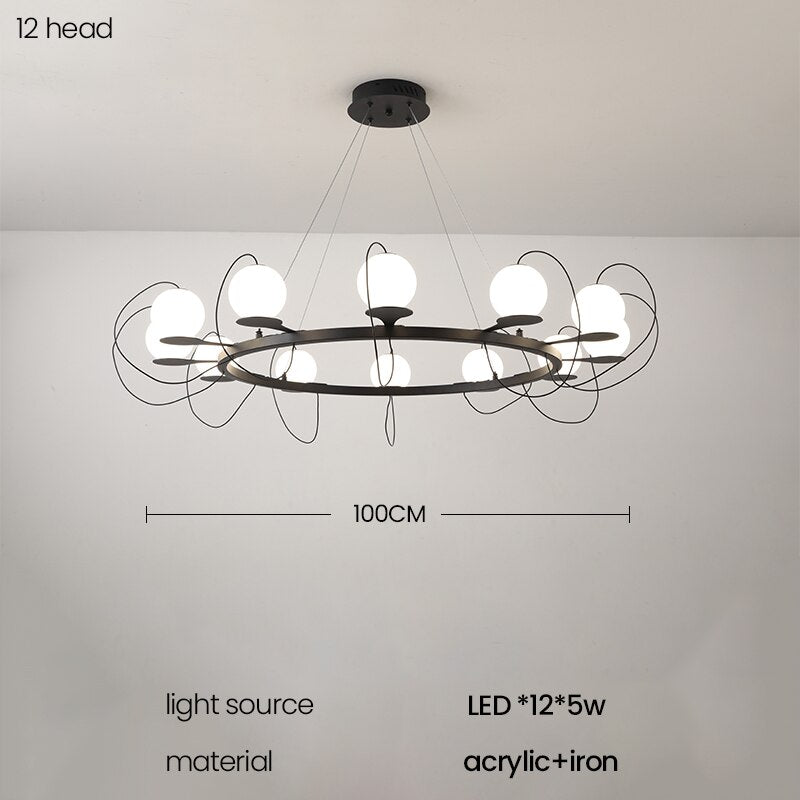 Modern Nordic Creative Chandelier Light - Decorative Lighting Fixture For Dining Bedroom And Living