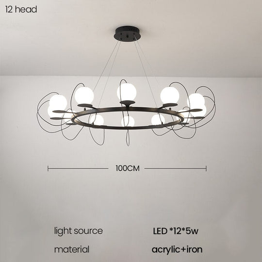 Modern Nordic Creative Chandelier Light - Decorative Lighting Fixture For Dining Bedroom And Living
