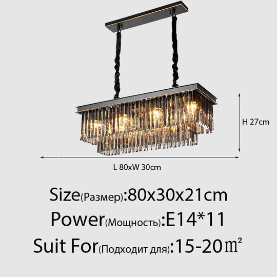 Susie - Modern Industrial Retro Crystal Chandelier Chandeliers