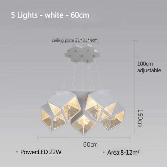 Modern Led Gypsophila Ceiling Chandelier Bedroom Living Dining Room Pendant Lamp Luster Deco