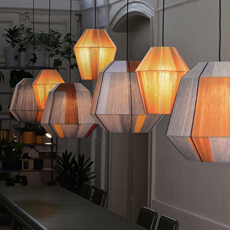 Retro Japanese Loft Wood Chandeliers Homestay Aisle Cafe Bar Hemp Rope Rattan Art Restaurant