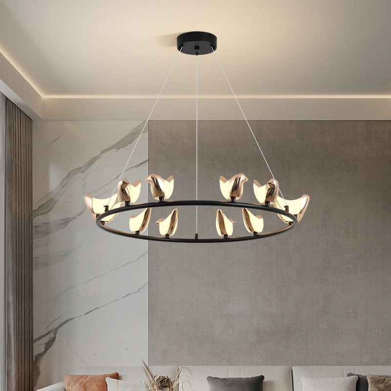 Modern Hallway Stair Led Pendant Lamp Light Creative Mounted Bird Wall Sconce Bedroom Bedside