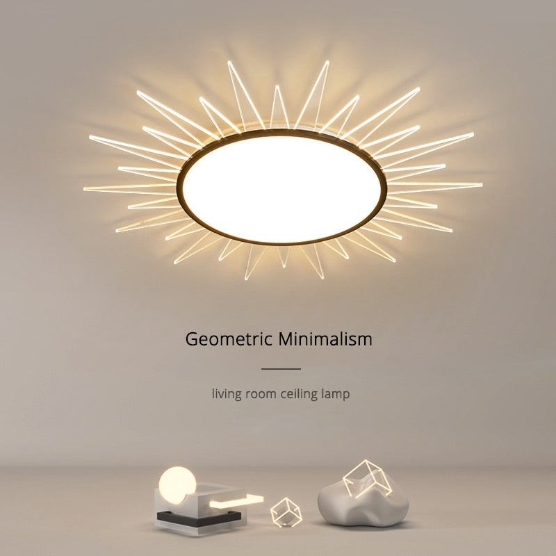 Ultra-Thin Living Room Led Ceiling Lights Modern Minimalist Atmosphere Bedroom Lamp Creative Sun