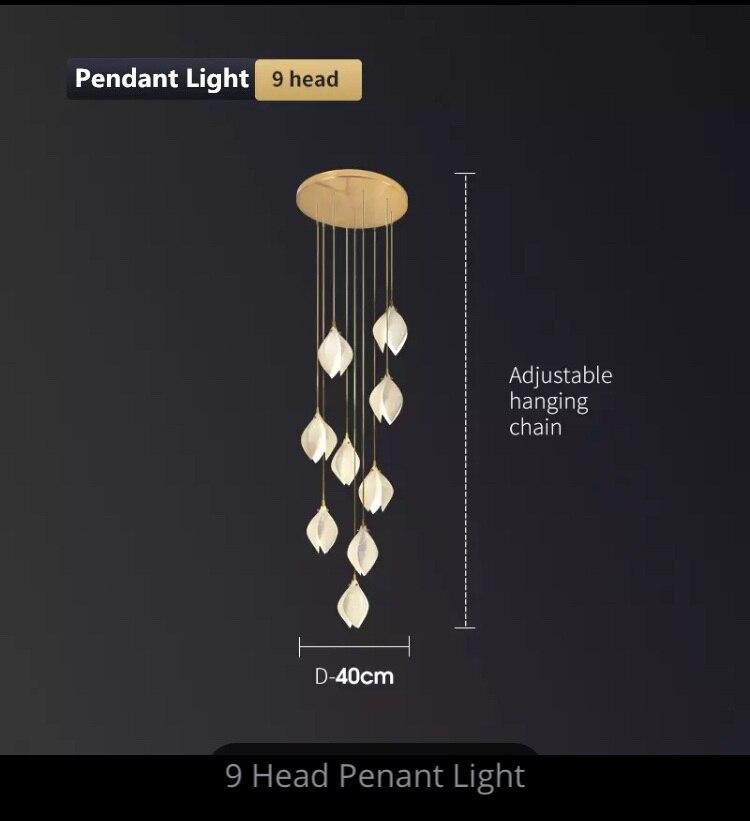 New Nordic Simple Ceramic Magnolia Restaurant Chandelier Hotel Sales Office Personality Bedroom