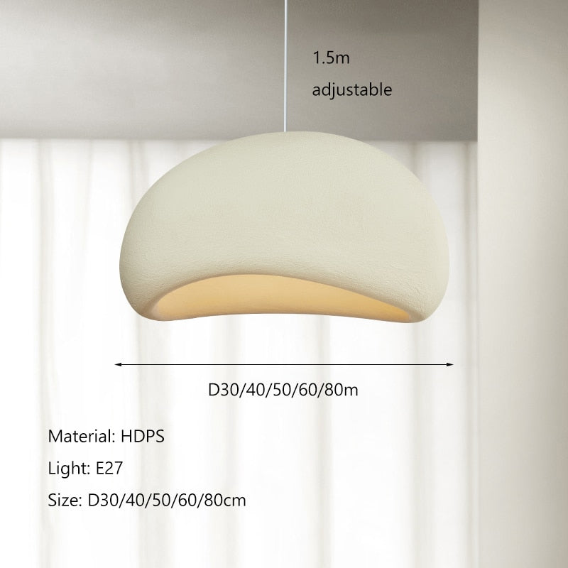 Nordic Minimalist Wabi Sabi Led Pendant Lights: Elegant Home Decor Chandelier For Dining Room Bar