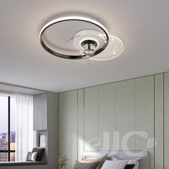 Nordic Modern Ceiling Fan Lamp With 110 - 24V Stepless Dimming - Ideal For Bedrooms Fans