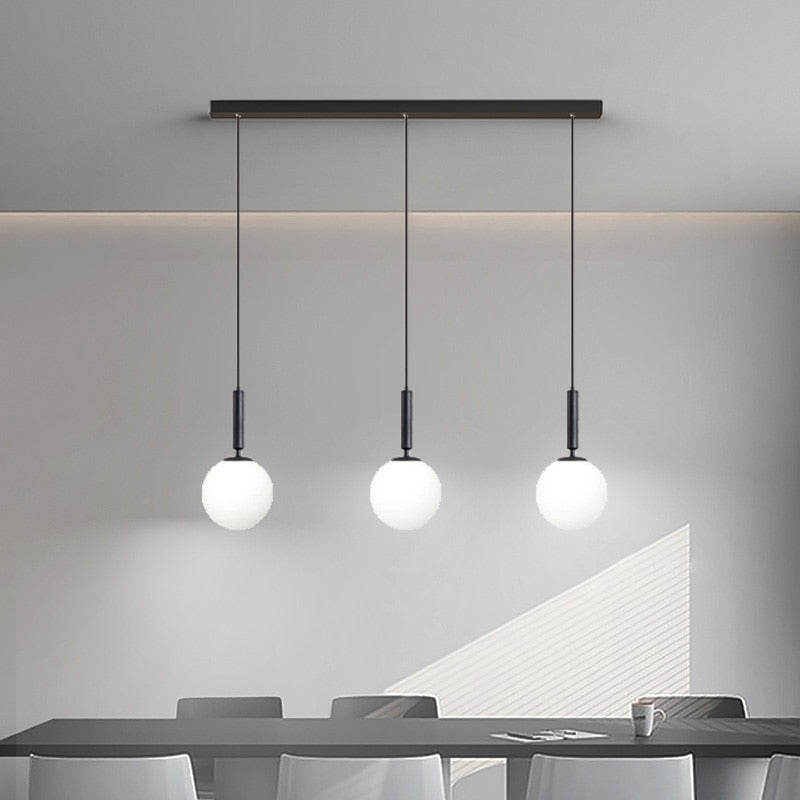 Nordic Modern Glass Ball Chandeliers Lighting For Dining Room Home Decor Pendant Light Kitchen
