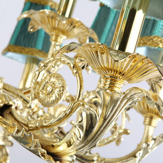 French Palace Decorative Lighting Living Room Pendant Lamp Beside Luxury Chandelier Brass Antique