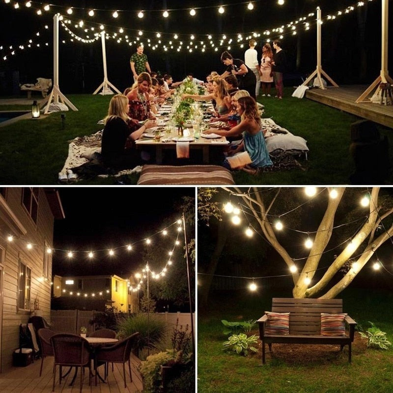 8 Modes Solar Light Crystal Ball 5M/7M/12M/ Led String Lights Fairy Garlands For Party /Outdoor