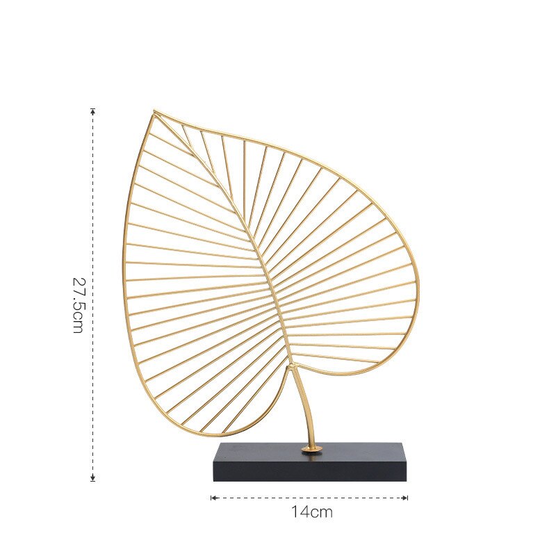 Nordic Creative Golden Ginkgo Leaf Ornaments - Modern Crafts For Living Room Decor And Home