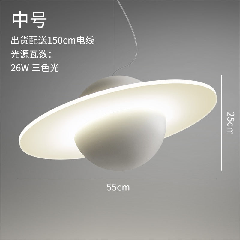 Nordic Design Minimalist Jupiter Ring Pendant Lights For Living Room Decoration Adjustable Led
