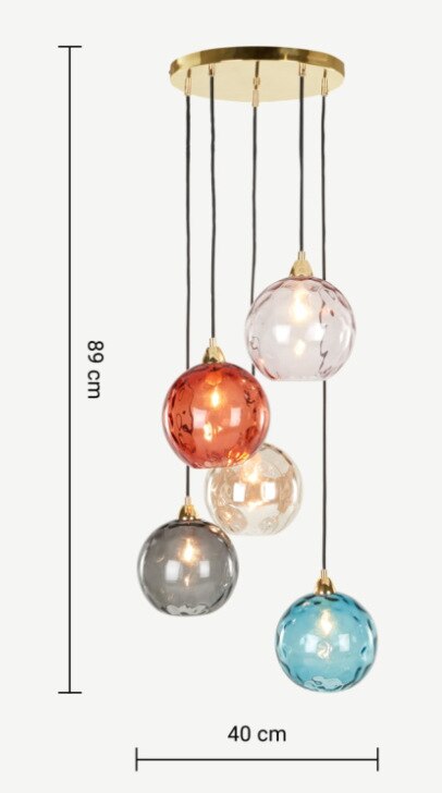 Stained Glass Chandelier Living Room Decoration Bedroom Bedside Lamp Display Window Restaurant Bar