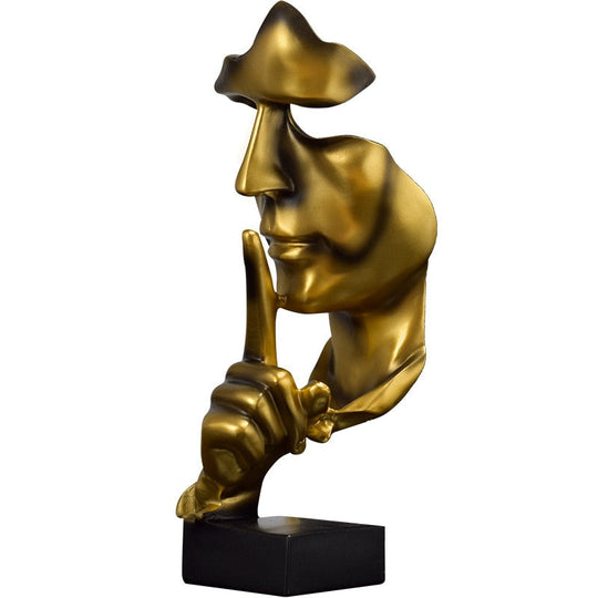 Silent One Statue Abstract Figure Sculpture Small Ornaments Resin Creative Home Decoration Modern