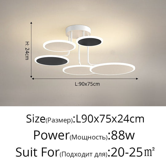 Nordic Minimalist Led Ceiling Chandeliers For Living Room Bedroom Dining Table Lamp Home Fixture