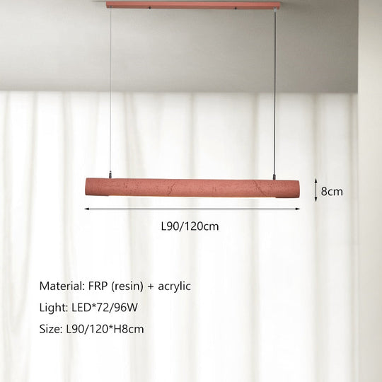 Nordic Minimalist Wabi Sabi Wind Led Strip Restaurant Bar Pendant Lights Home Decor Dining Room