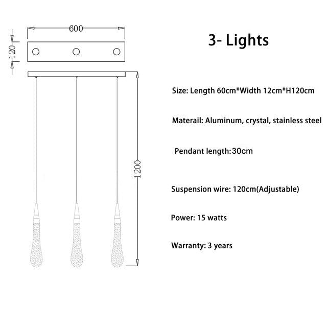 Modern Crystal Led Chandelier Lighting Hanglamp Drop Light Restaurant Bar Staircase Lamp Loft Art