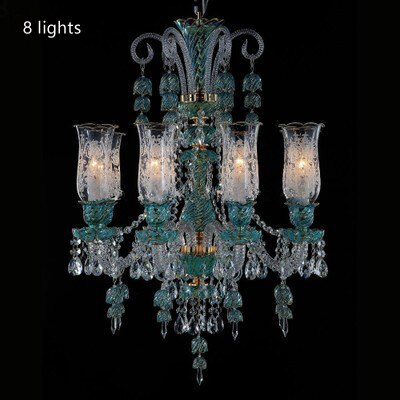 Led Chandeliers Living Room Crystal Lamp Modern Restaurant Bedroom Study Candle Light Glass Fixture