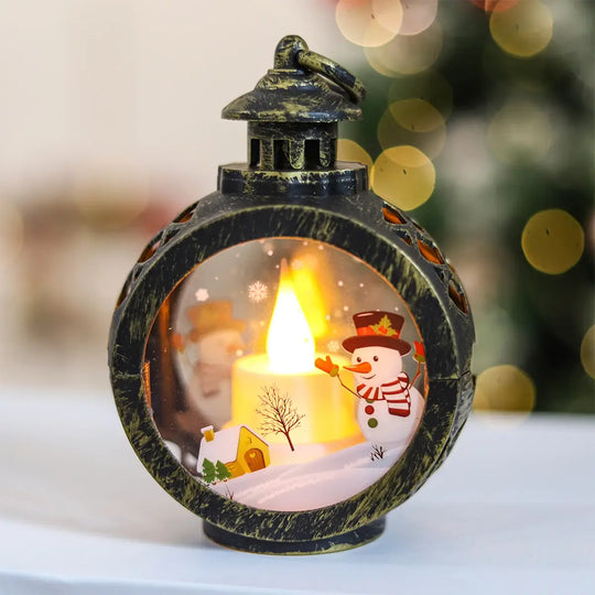 Round Christmas Lantren Led Ligh Decoration For Home Room Bedroom Fairy Lights Navidad New Year