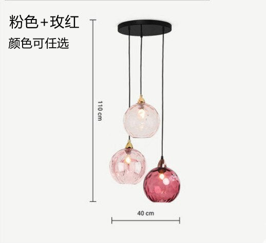Stained Glass Chandelier Living Room Decoration Bedroom Bedside Lamp Display Window Restaurant Bar