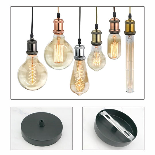 Retro Vintage Pendant Lights - E27/E26 Lamp Holder Socket Light