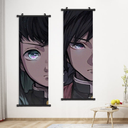 Demon Slayer Anime Scroll Art - Rengoku Kyoujurou Canvas Poster For Home Decor Printings