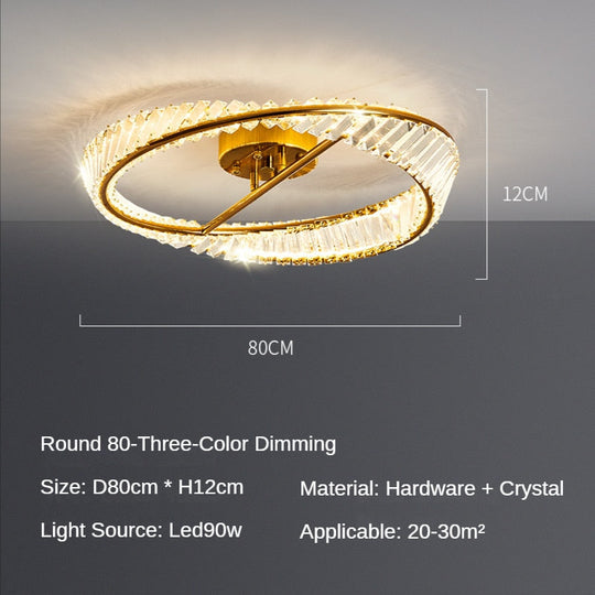 Modern Led Irregular Rings Ceiling Lamps Crystal Bedroom Chandelier Lamp Living Room Lights Luster