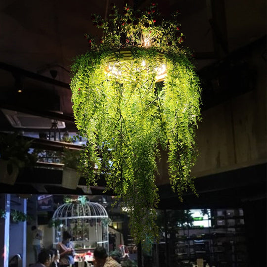Net Red Theme Restaurant Hotel Front Desk Small Fresh Simulation Green Plant Chandelier Cafe Hot