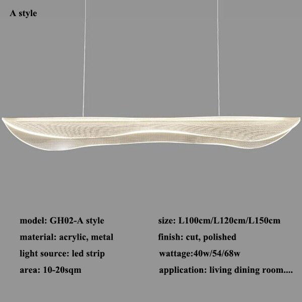 Modern Dimmable Led Chandelier - Acrylic Lustre Lighting For Dining Room And Home Decor A Style / A