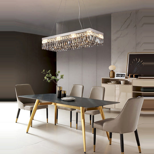 Luxury Square Crystal Led Ceiling Lights - Modern Dimmable Lamps For Elegant Living Room Decor &amp;