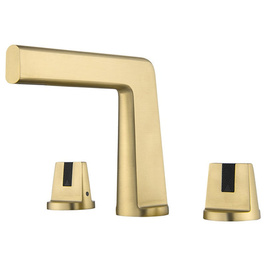 Brushed Gold Basin Faucet Total Brass Black Bathroom Gray Sink Faucets 3 Hole Hot And Cold