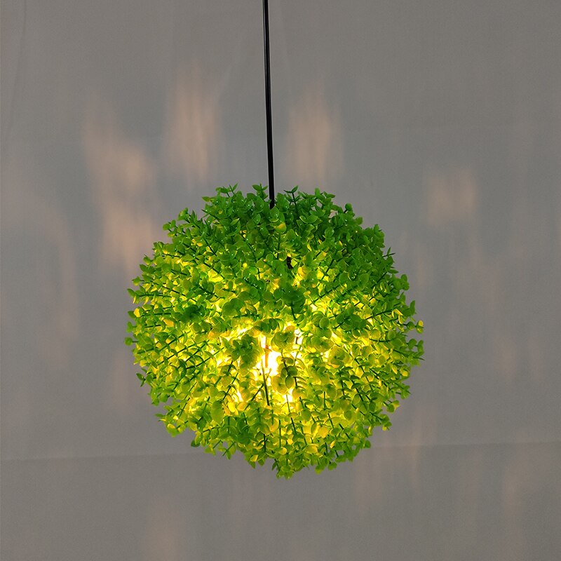 Simulation Green Plant Ball Chandelier Theme Pub Restaurant Net Red With The Same Decoration