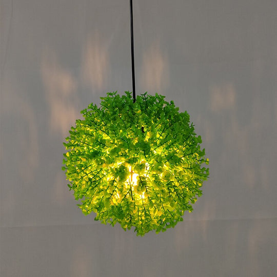 Simulation Green Plant Ball Chandelier Theme Pub Restaurant Net Red With The Same Decoration