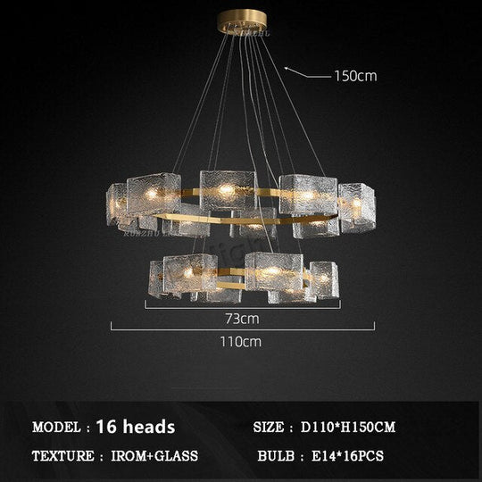 New Creative Crystal Chandelier Modern Luxury Living Room Restaurant Pendant Light Irregular Luster