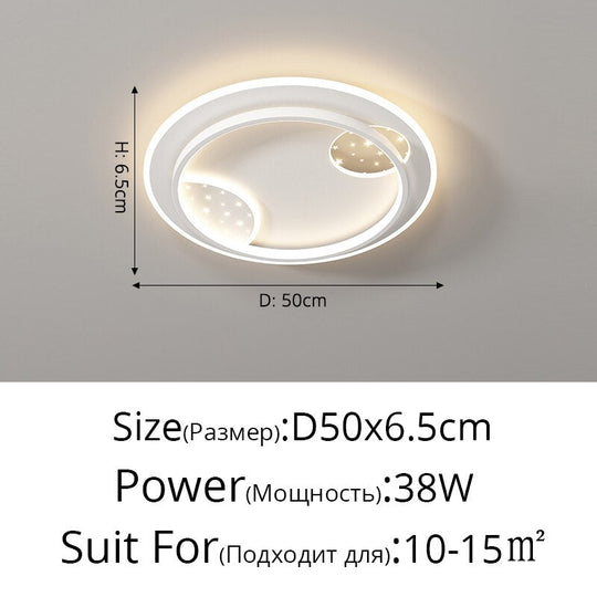 Simple Modern Led Chandeliers Atmosphere Living Room Ceiling Lamp Creative Starry Bedroom Whole