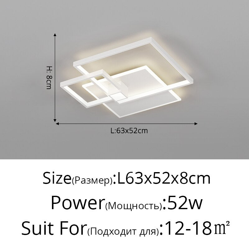 Fixture Combination Living Room Chandeliers Modern Minimalist Luxury Bedroom Atmosphere Led Ceiling